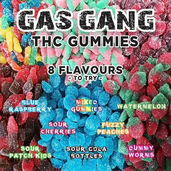 Gas Gang Assorted Gummies 1000mg Distillate Infused