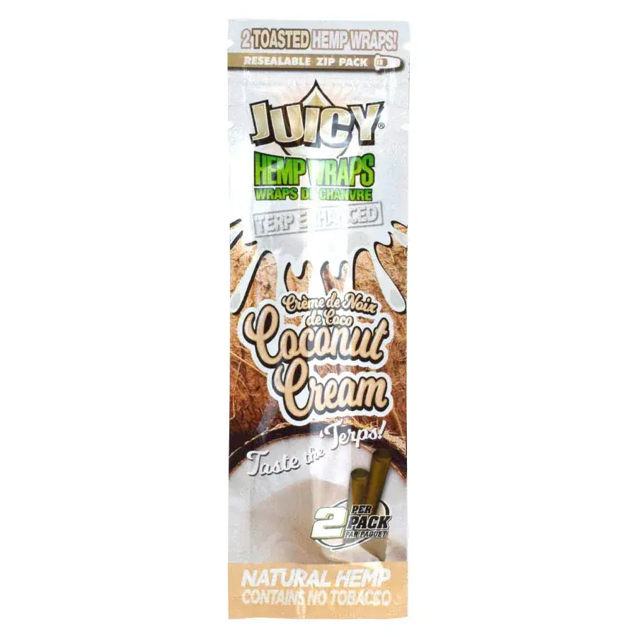 Coconut Cream - Juicy Jay Terp Enhanced Hemp Wraps - Starbuds Halifax - shrooms halifax