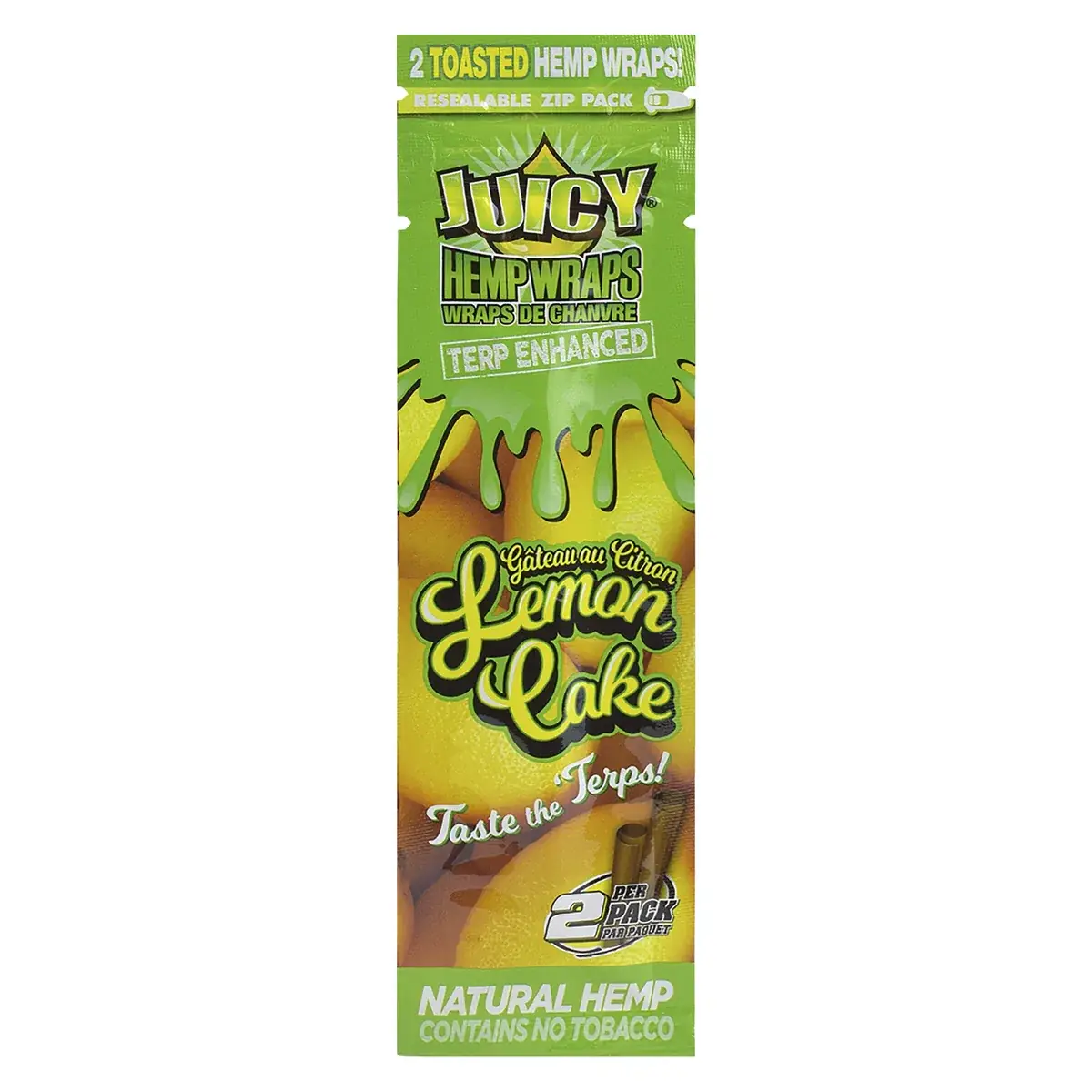 Lemon Cake - Juicy Jay Terp Enhanced Hemp Wraps - Starbuds Halifax - shrooms halifax