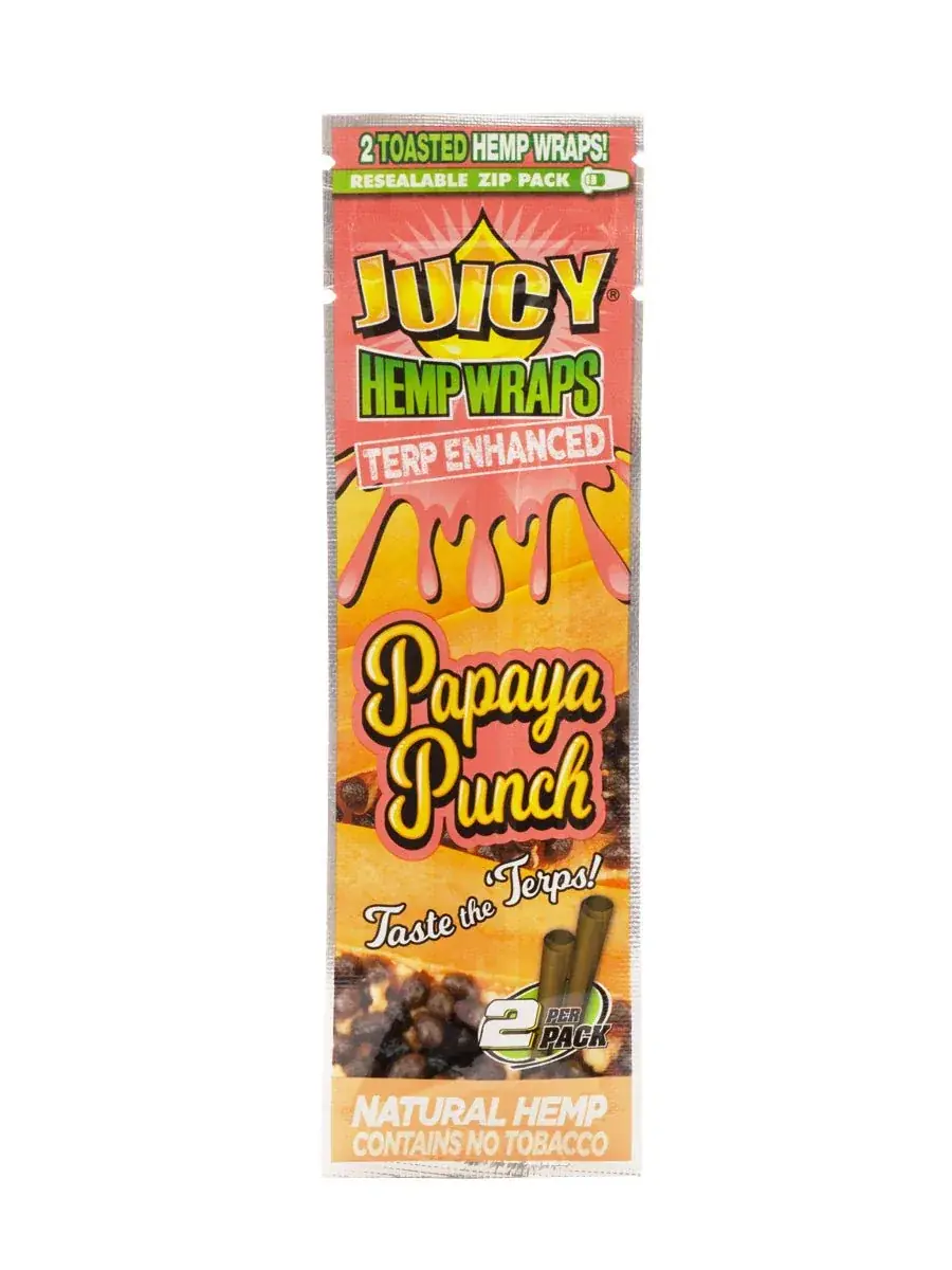 Papaya Punch - Juicy Jay Terp Enhanced Hemp Wraps - Starbuds Halifax - shrooms halifax