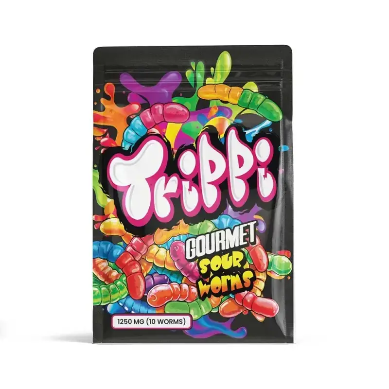 Trippi Gourmet Sour Worms 1250mg - Starbuds Halifax - shrooms halifax