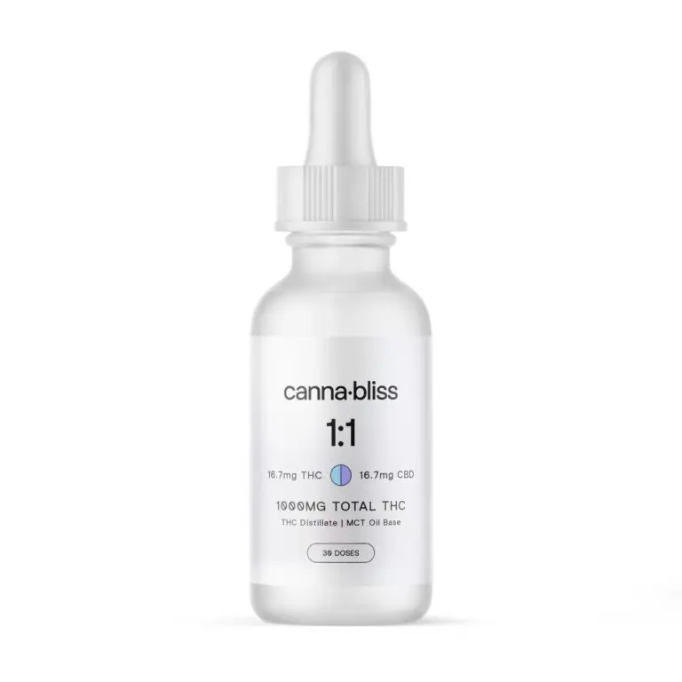 Canna Bliss Tincture 1:1 THC/CBD Tincture 1000mg - Starbuds Halifax - shrooms halifax