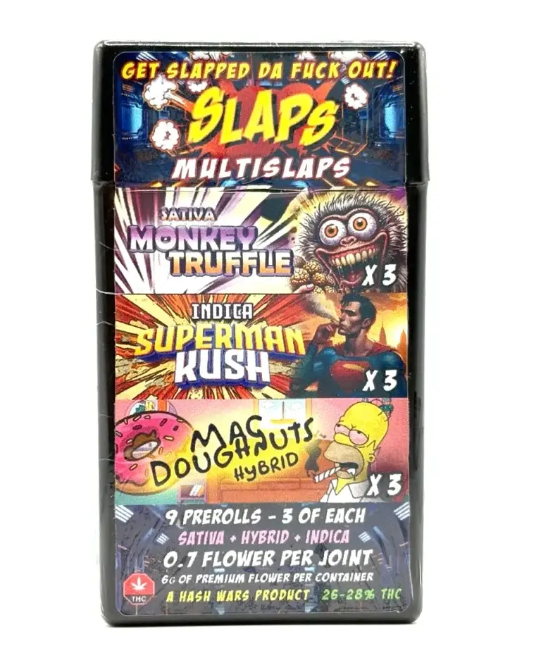 SLAPS Multislaps Variety Pack 9 x 0.7g Premium Pre-Rolls - Starbuds Halifax - shrooms halifax