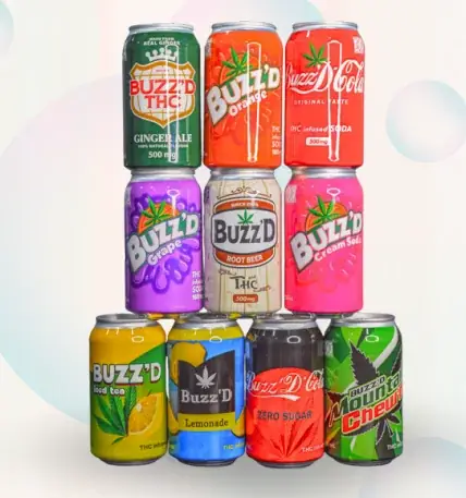BUZZ’D Soda 500mg THC Drink - Starbuds Halifax - shrooms halifax