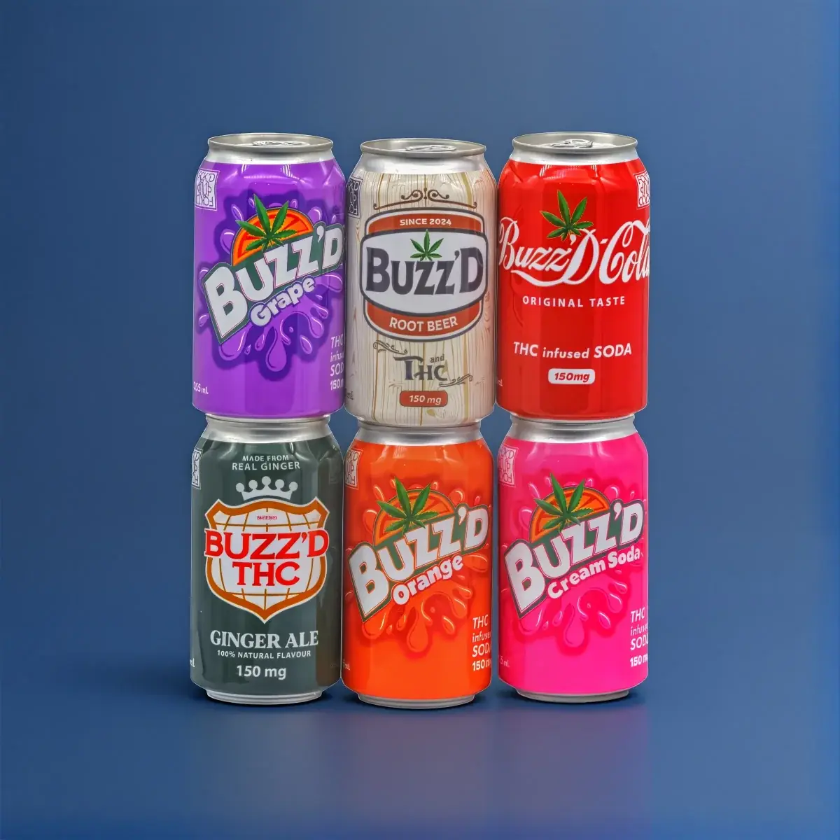 BUZZ'D Soda 150mg THC Drink - Starbuds Halifax - shrooms halifax