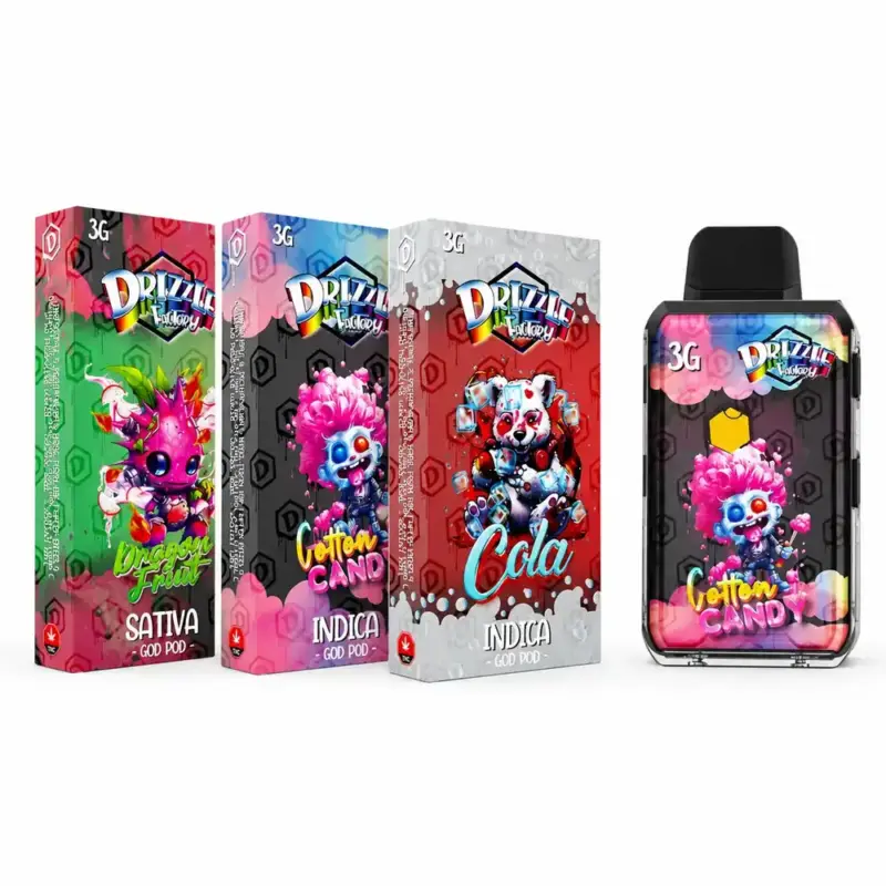 Drizzle God Pod 3G THC Distillate Vape - Starbuds Halifax - shrooms halifax